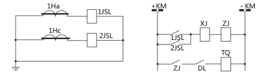 JSL-16繼電器構(gòu)成的二相式定時限保護的原理圖 JSL-16繼電器構(gòu)成的二相式定時限保護的原理圖