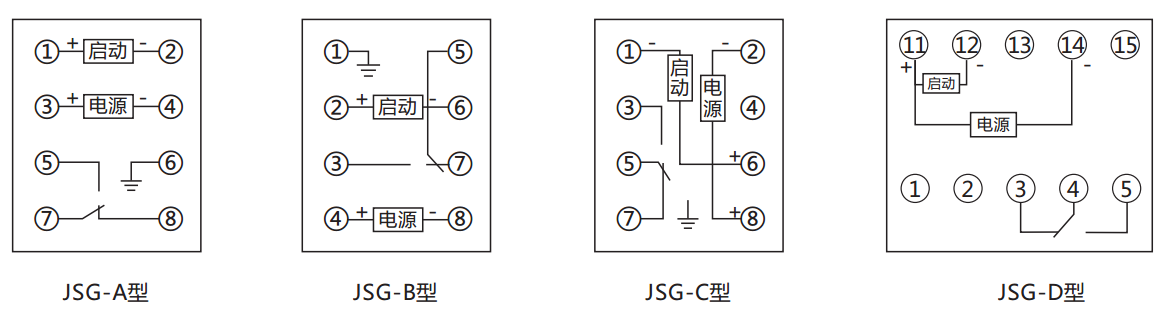 JSG-A型靜態閃光繼電器內部接線及外引接線圖(正視圖) JSG-A型靜態閃光繼電器內部接線及外引接線圖(正視圖)