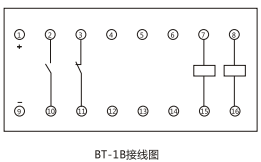 BT-1B/0.2同步檢查繼電器內部接線及外引接線圖 BT-1B/0.2同步檢查繼電器內部接線及外引接線圖