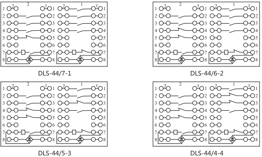 DLS-42/9-1雙位置繼電器內(nèi)部連接線圖片3 DLS-42/9-1雙位置繼電器內(nèi)部連接線圖片3