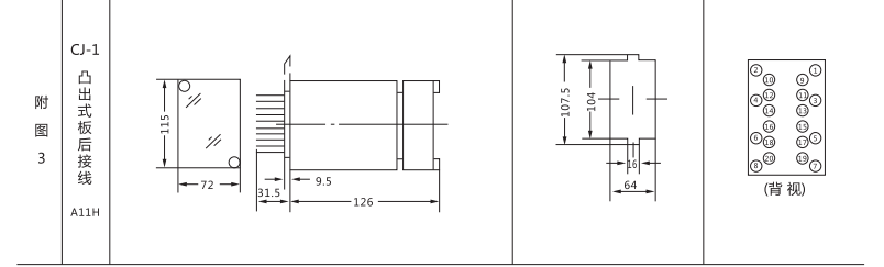JC-7/12沖擊繼電器外形及開孔尺寸圖片2 JC-7/12沖擊繼電器外形及開孔尺寸圖片2
