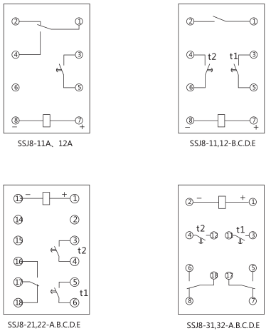 SSJ8-31高精度時(shí)間繼電器內(nèi)部接線及外引線接線圖片 SSJ8-31高精度時(shí)間繼電器內(nèi)部接線及外引線接線圖片