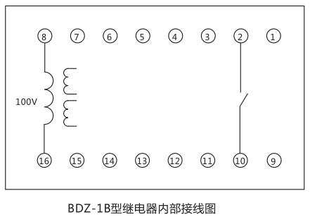 BDZ-1B低頻率繼電器內部接線 BDZ-1B低頻率繼電器內部接線