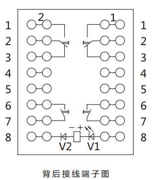 DZS-12CE/S直流回路監視繼電器背后接線端子