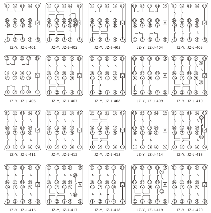 JZY(J)-211靜態中間繼電器內部接線圖及外引接線圖 JZY(J)-211靜態中間繼電器內部接線圖及外引接線圖
